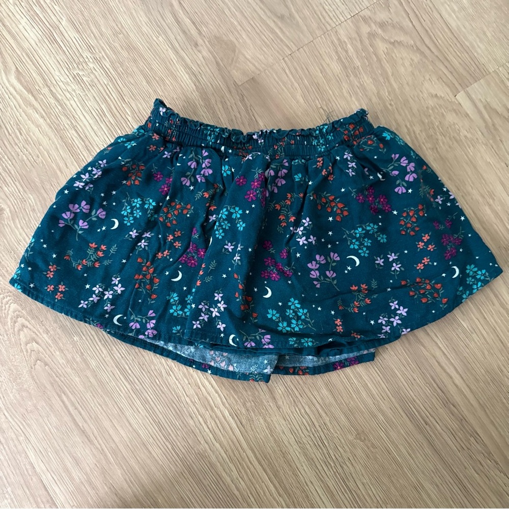 Jumping Beans Floral Kids Skirt in Teal